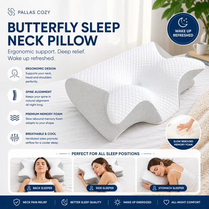 Butterfly Cervical Memory Foam Pillow