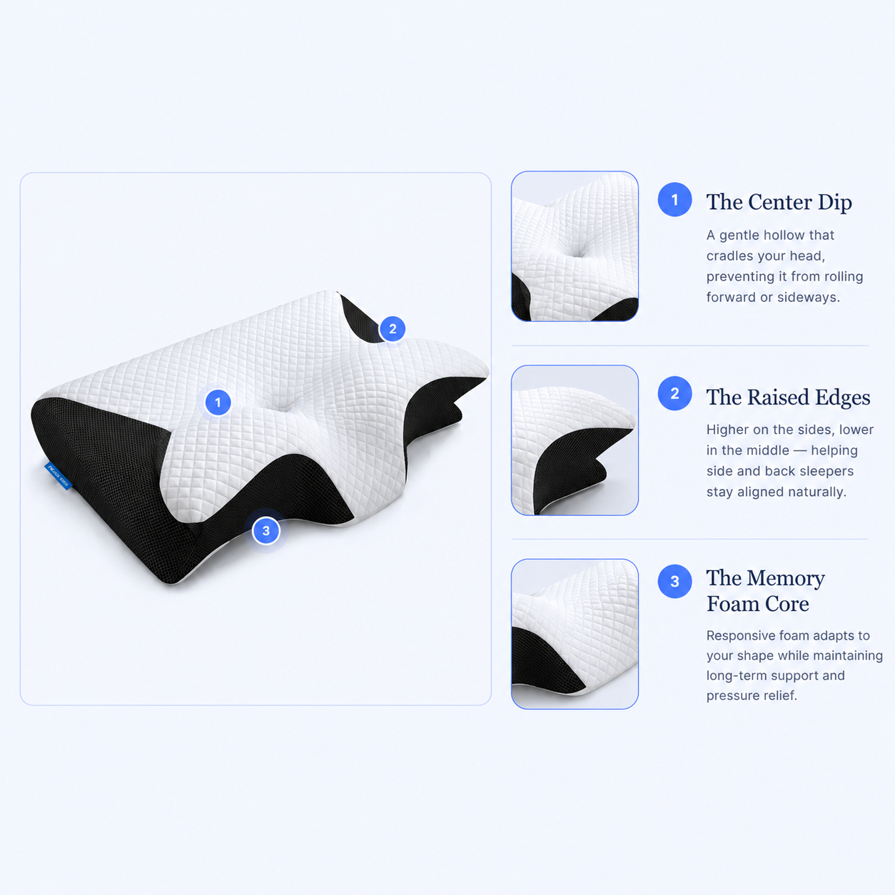 Butterfly Cervical Memory Foam Pillow
