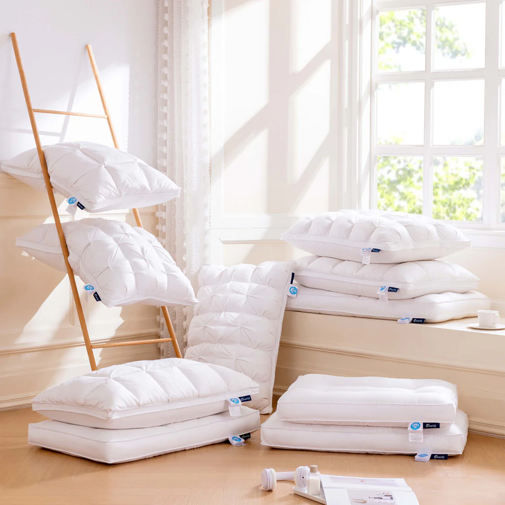 Throw pillows air drying completely after washing