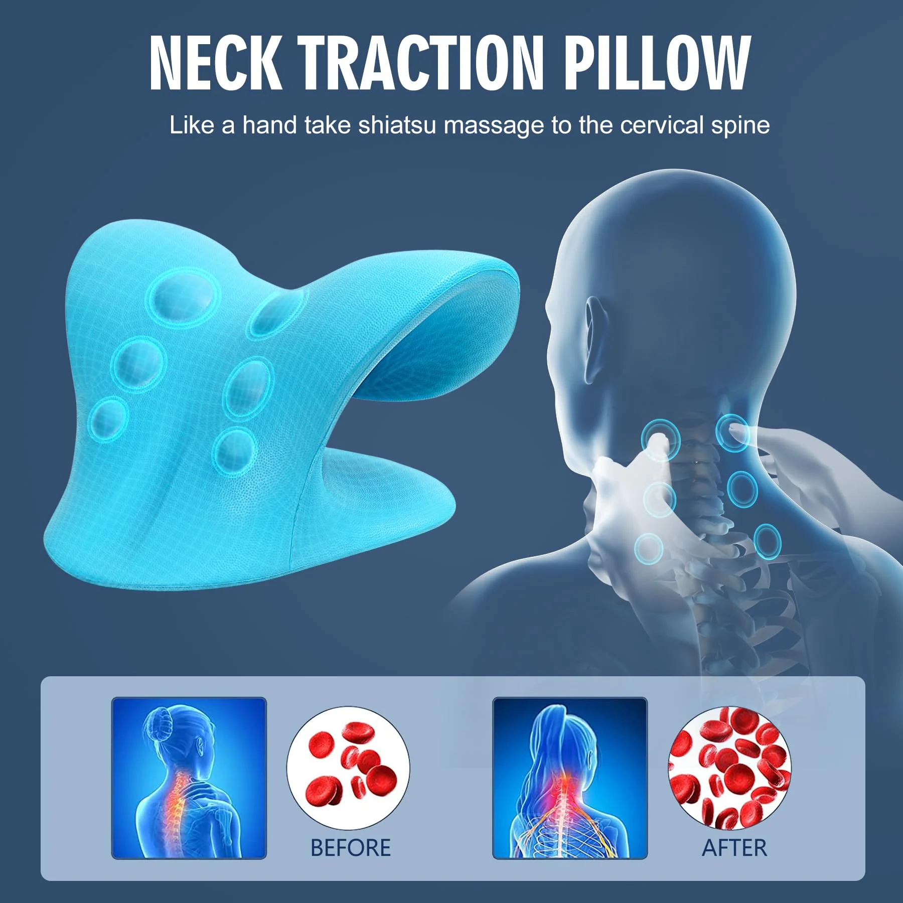 Soft plush washable cover of the C-Shaped Orthopedic Pillow