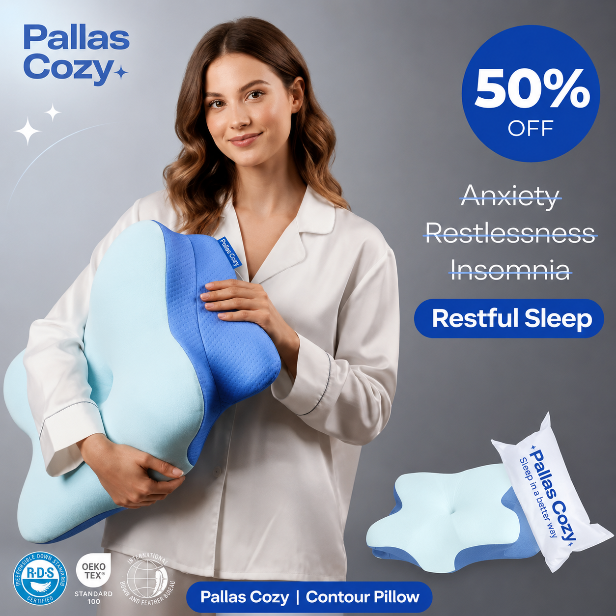 Pallas Ultra Contour Relief Pillow contour detail