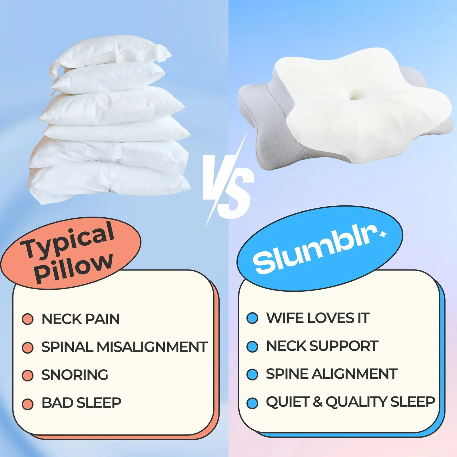 Ultra Contour Relief Pillow close view
