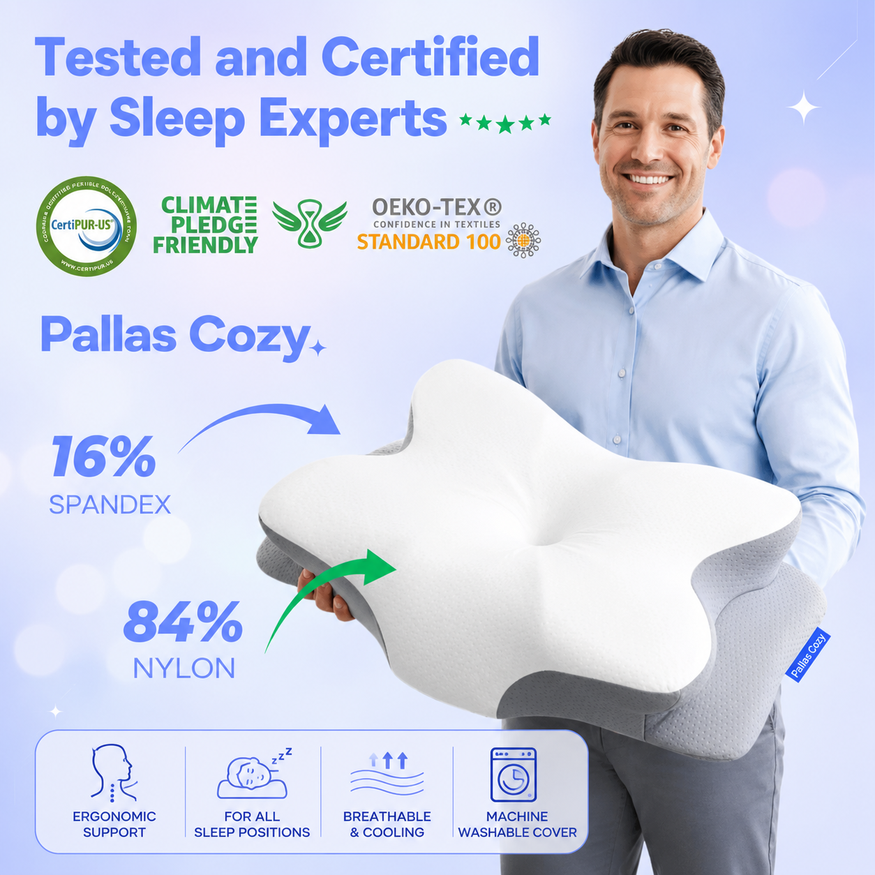 Pallas Ultra Contour Relief Pillow lifestyle view