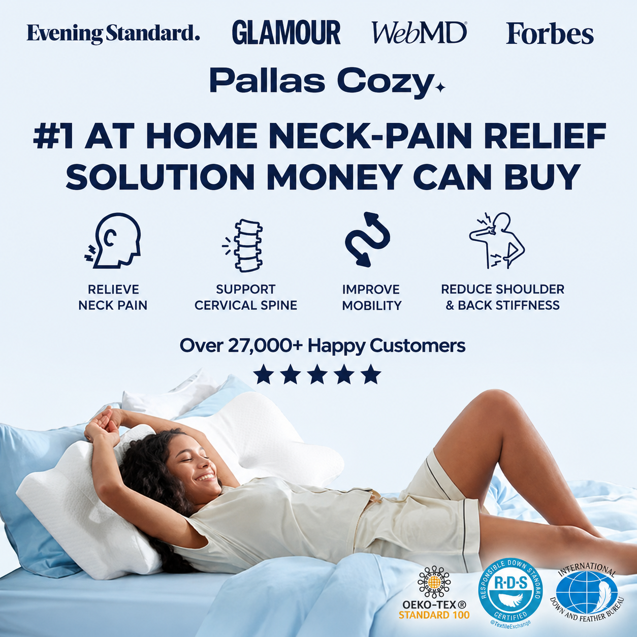 Ultra Contour Relief Pillow support zones